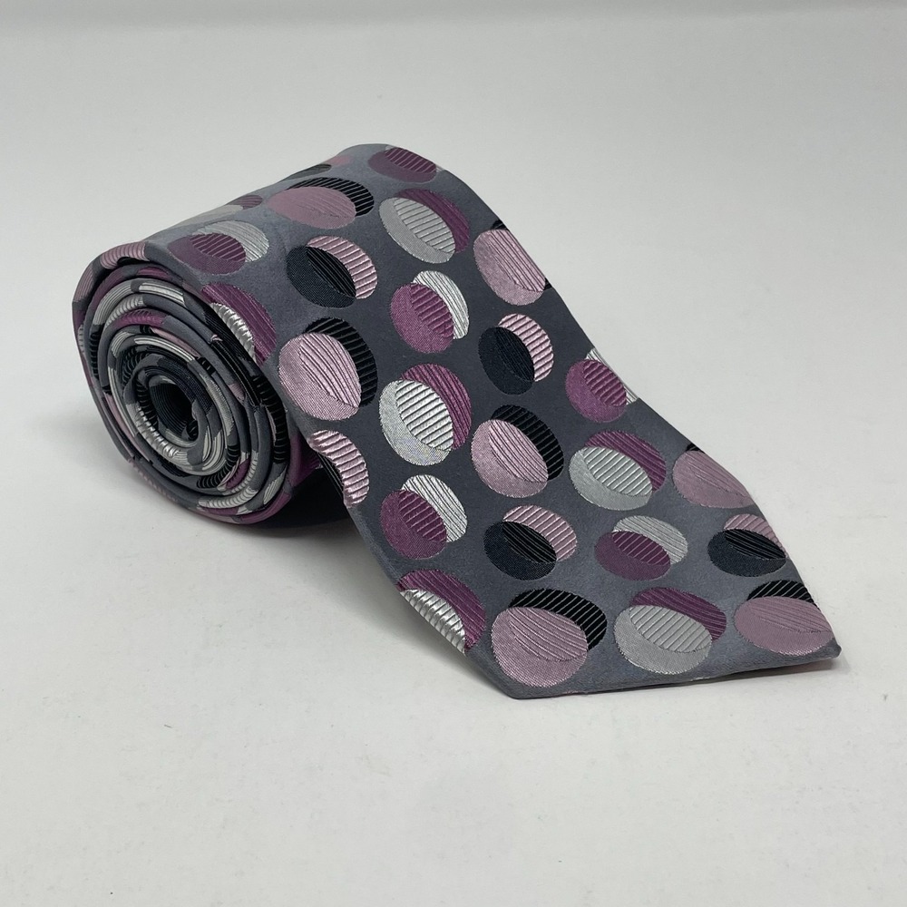 Geoffrey Beene Multicolor Abstract Silk Handmade Tie Necktie